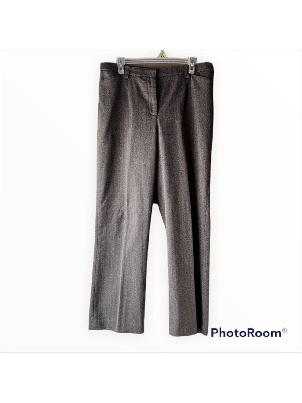 HAGGAR PETITE Brown Straight Leg Pants Size 14P